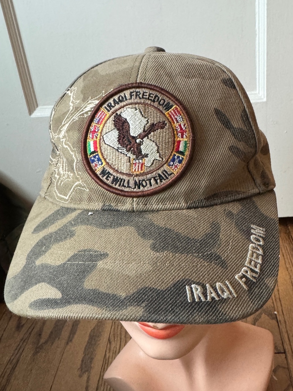 Iraqi Freedom Embroidered Camo Baseball Cap